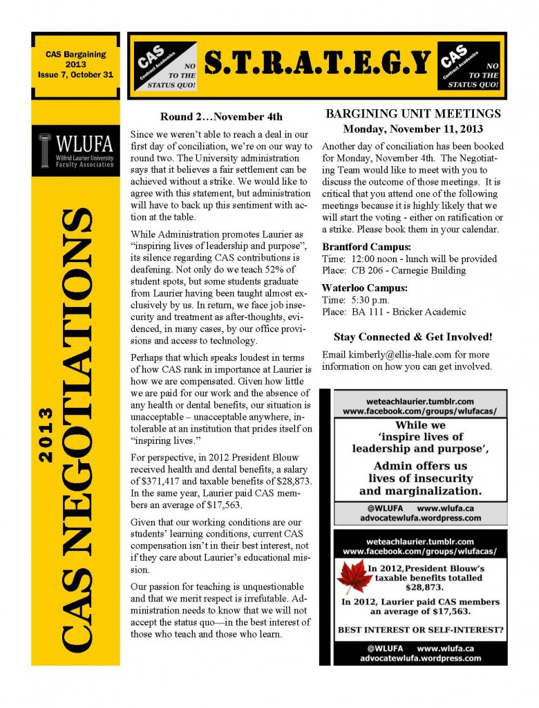 CAS Negotiations Newsletters Oct 31 2013