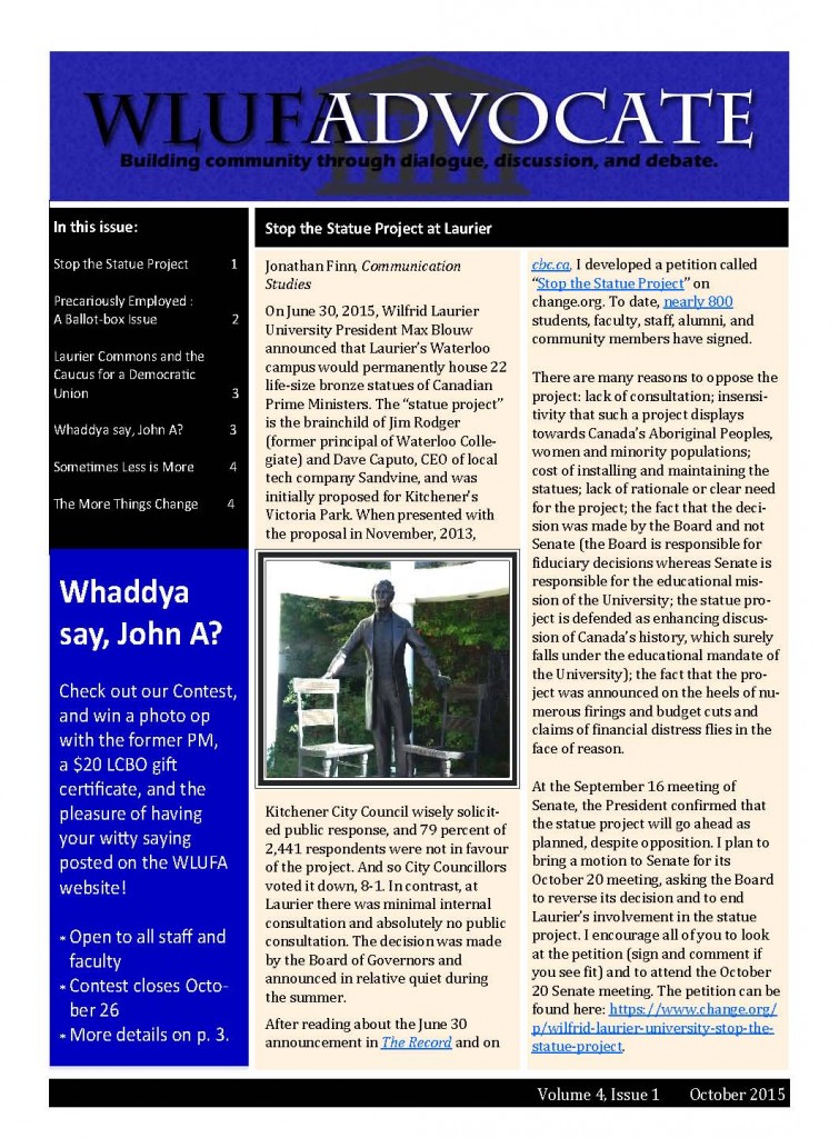 WLUFA Advocate October 2015_Page_1