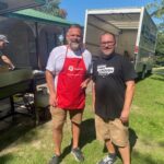 Jeff Donkersgoed from WRLC and Jeff Pelich at the WRLC Labour Day Picnic